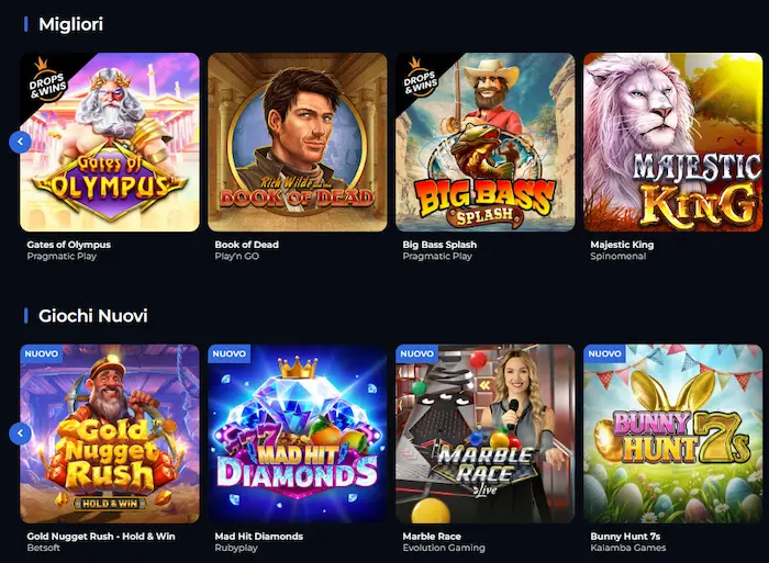CryptoRoyal Casino Giochi