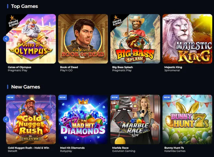 CryptoRoyal Casino games